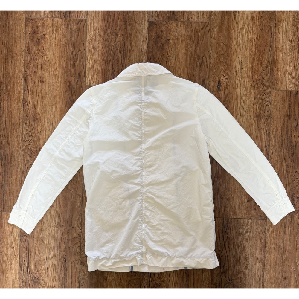Lacoste Womens Lightweight Snap Front Jacket White Size 38 Embroidered Logo Coat - Picture 9 of 11